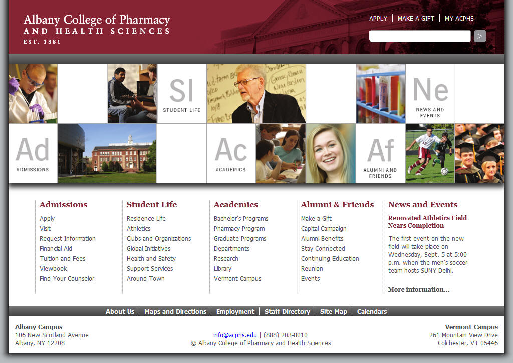 Albany College of Pharmacy and Health Sciences ACPHS
