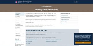 American University Undergraduate Business