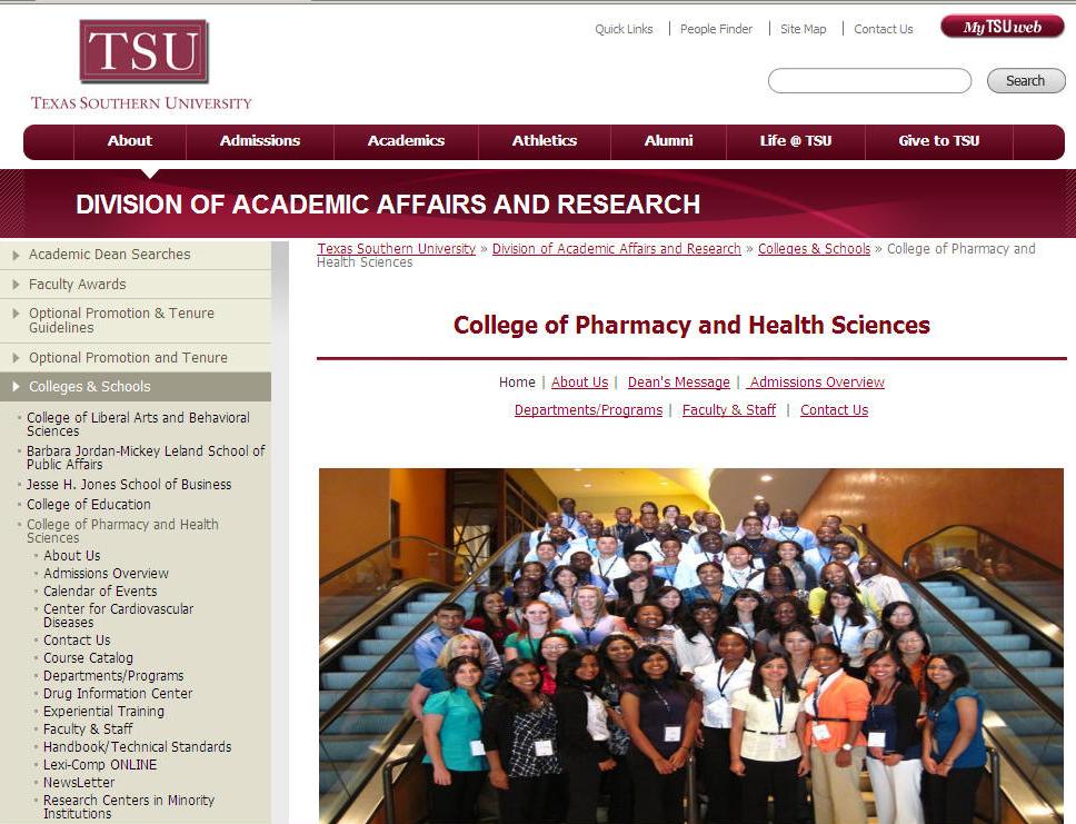 Texas Southern University College of Pharmacy and Health Sciences
