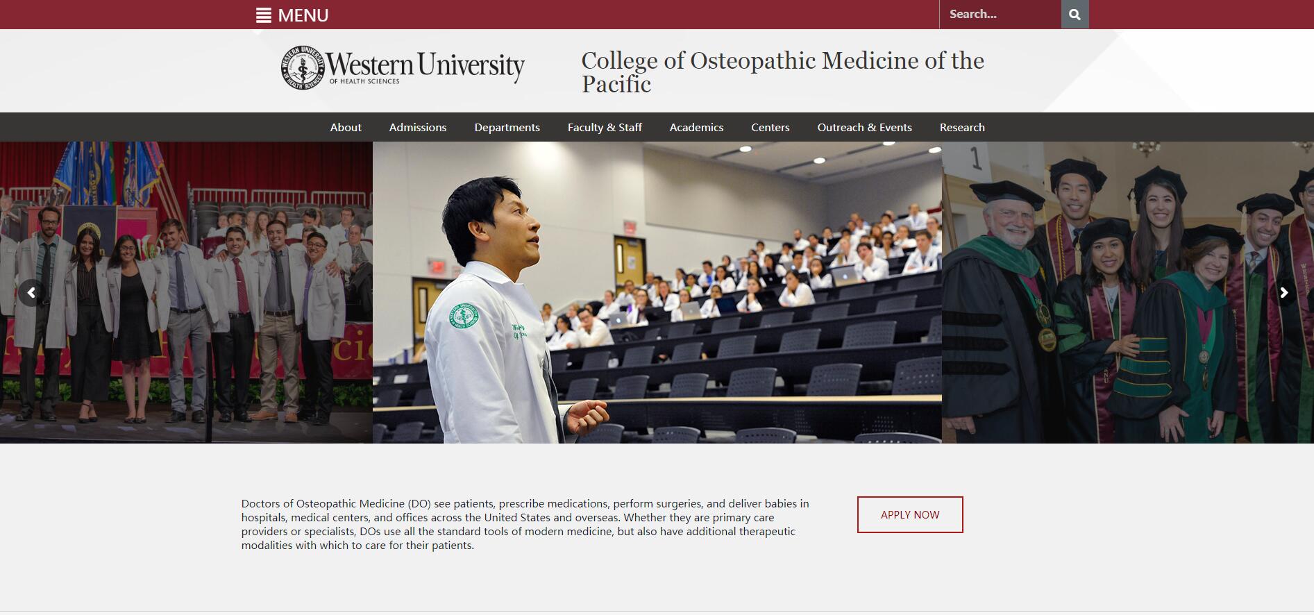 The College of Osteopathic Medicine of the Pacific at Western University of Health Sciences