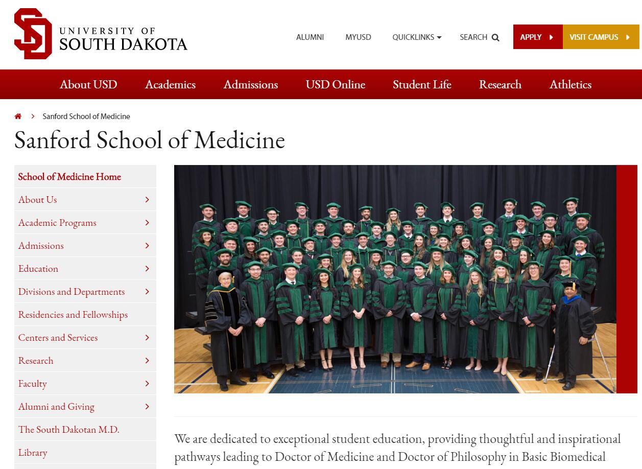 The Sanford School of Medicine at University of South Dakota