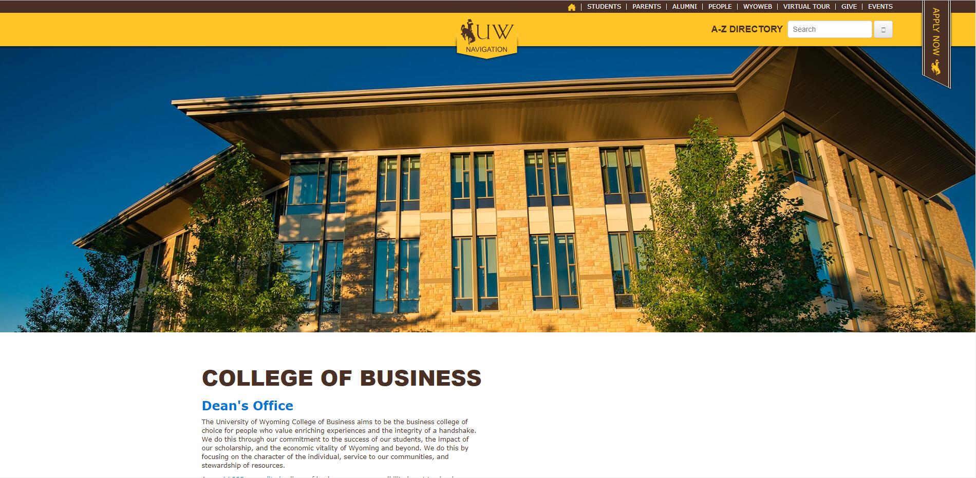 University of Wyoming Undergraduate Business