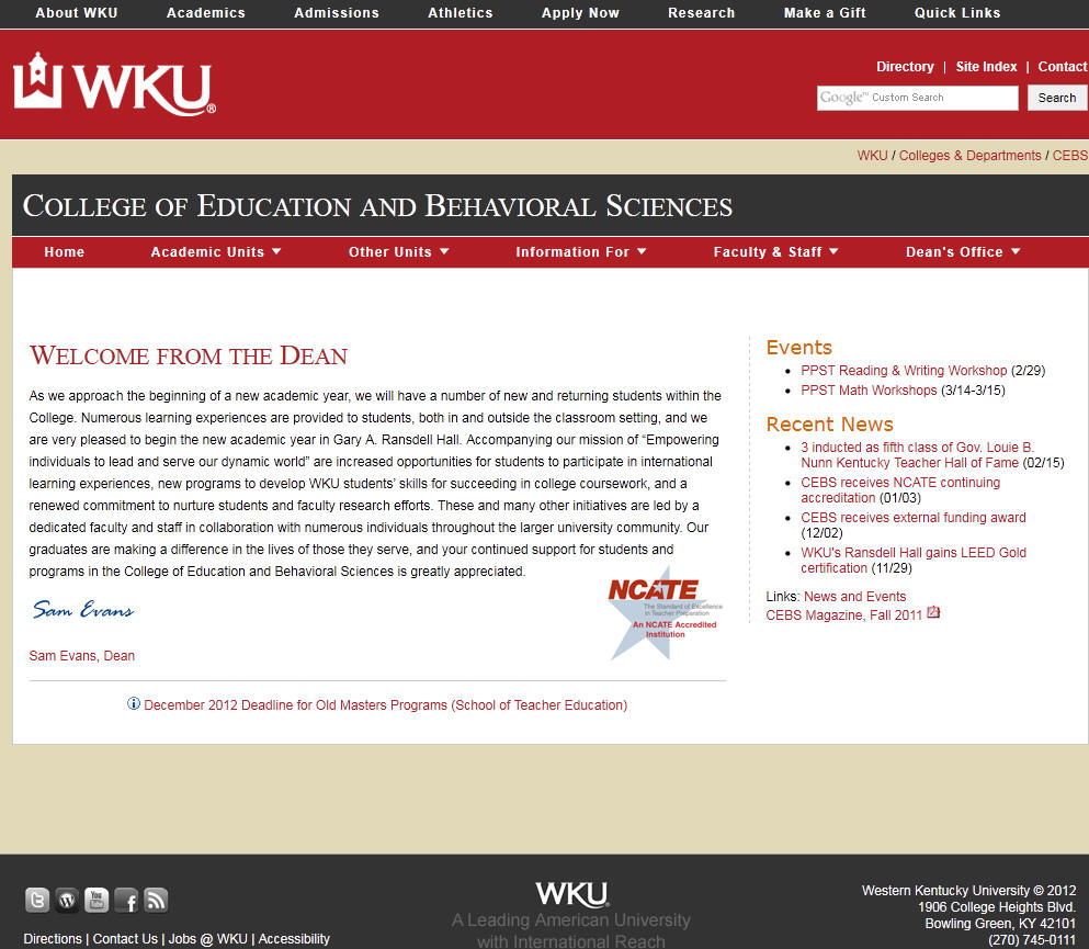 Western Kentucky University College of Education and Behavioral Sciences
