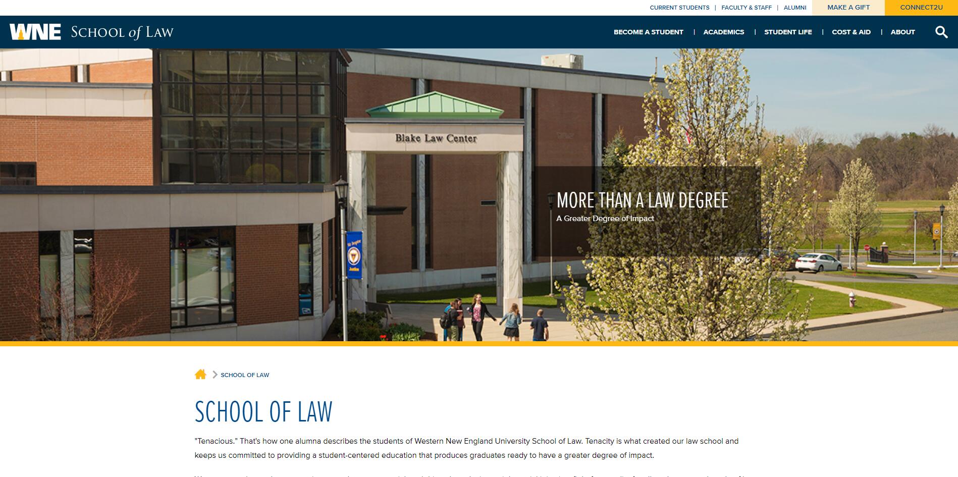 The School of Law at Western New England University