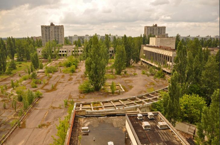 Ghost town of Prypyat near Cornobyl
