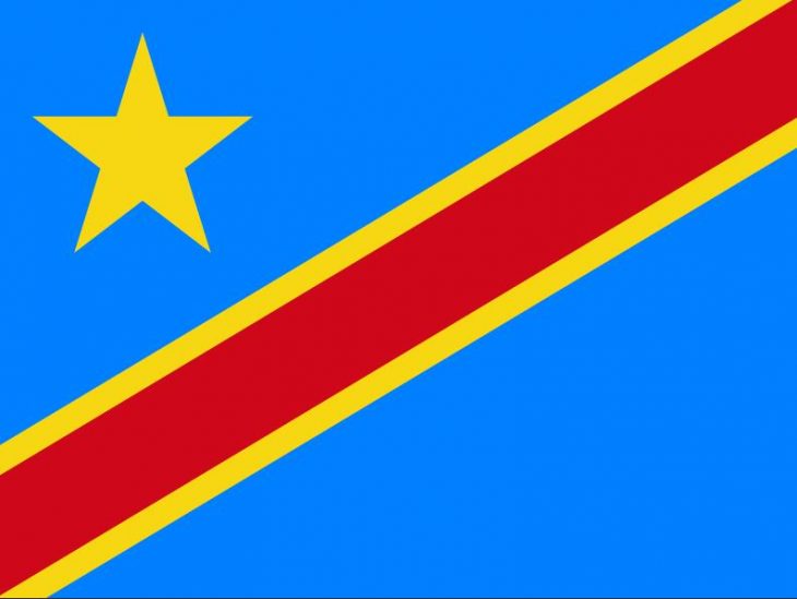 National flag of the Democratic Republic of the Congo
