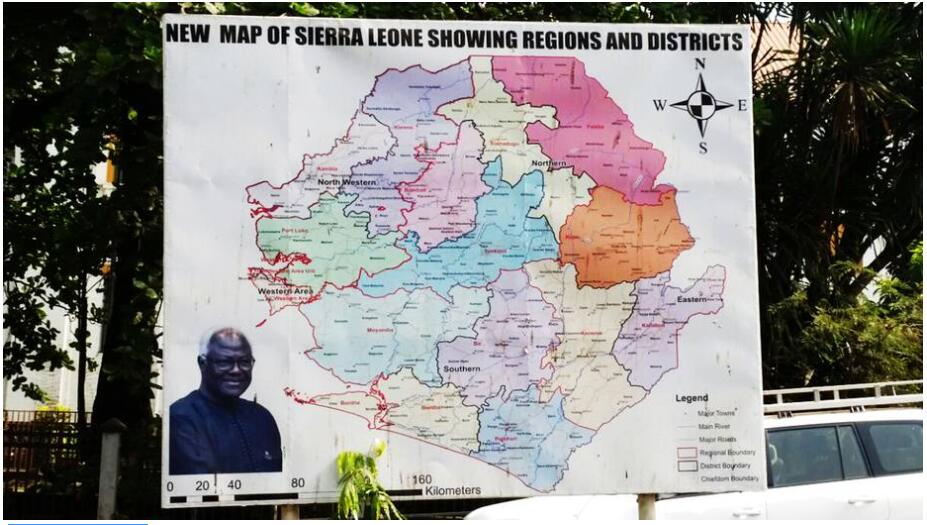 New Map of Sierra Leone