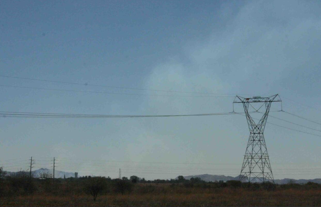 Power lines and air pollution