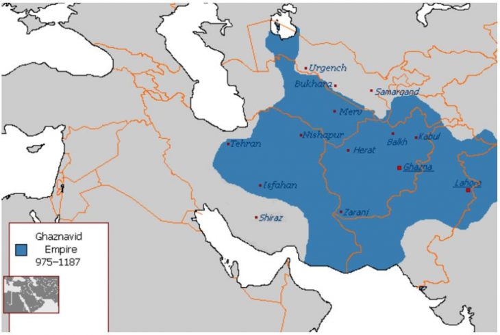 The Ghaznavid Empire at its greatest extent