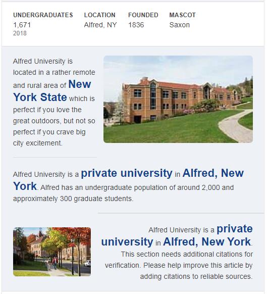 Alfred University History
