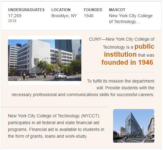 CUNY-New York City College of Technology History