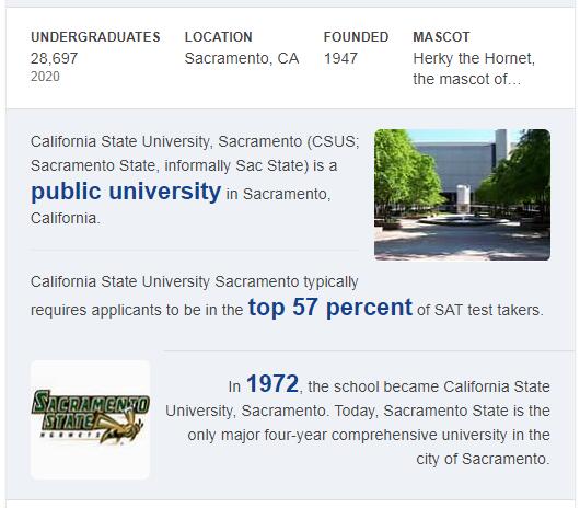 California State University-Sacramento History