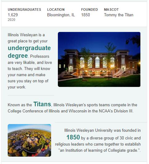 Illinois Wesleyan University History