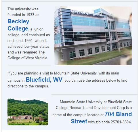Mountain State University History