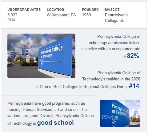 Pennsylvania College of Technology History