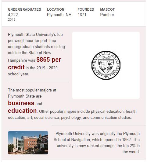 Plymouth State University History