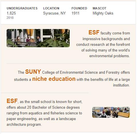 SUNY College of Environmental Science and Forestry History
