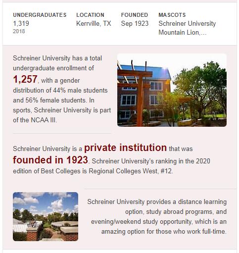 Schreiner University History