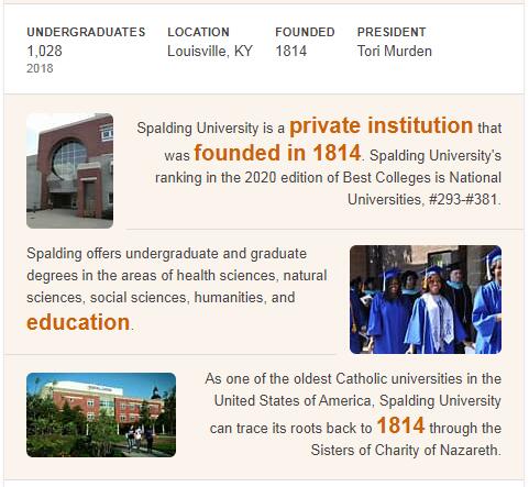 Spalding University History