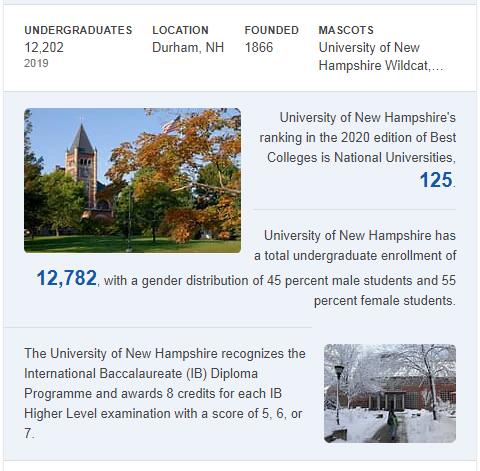 University of New Hampshire History