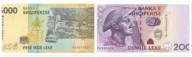 Albania circulation of money